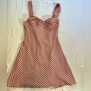Red and White Checkered Dress